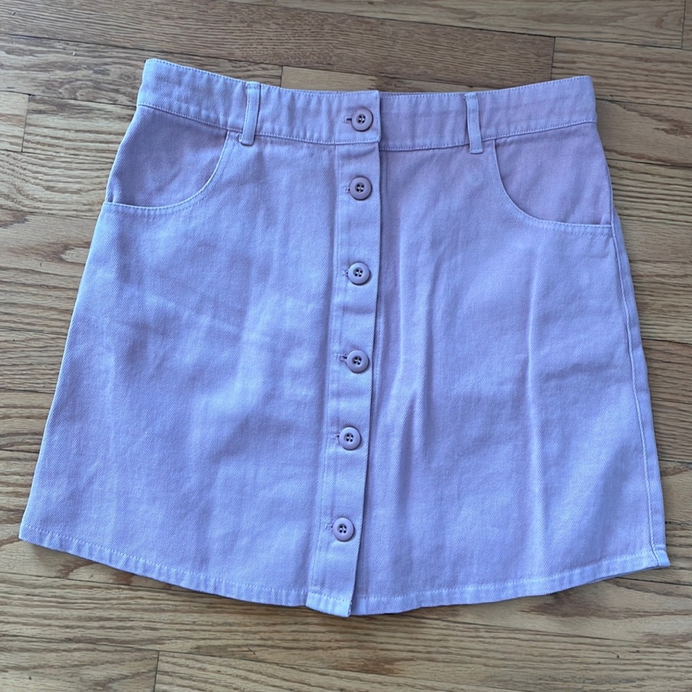 Jungmaven Vassar Hemp Mini Skirt Pink Medium NWOT